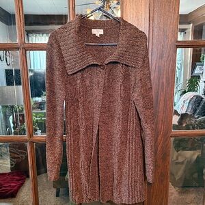 Studio Works Chocolate Knit Women's Cardigan Size Large Y2K‎